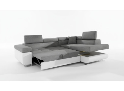 Klassisch Design Ecksofa Sofa Couchen Bettfunktion Couch Polster Textil Sofas