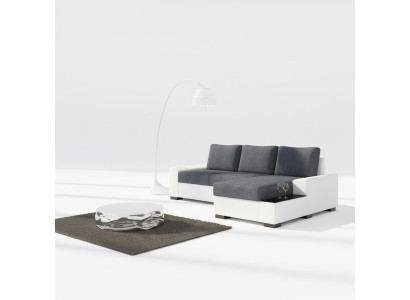 Design Ecksofa Schlafsofa Bettfunktion Sofa Couch Leder Polster Textil Sofas Neu