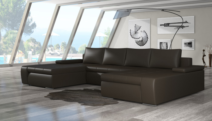 XXL Big Schlafsofa Relax Wohnzimmer Ecksofa Garnitur Polster Couch Eckgarnitur