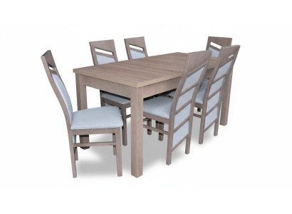 Esszimmer Garnitur Tisch + 6 Stühle Stuhl Set Essgarnituren Tische Essgruppe