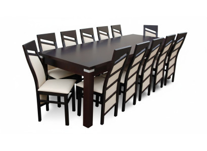 Design Esszimmer Garnitur Stuhl Set Tisch + 12Stühle Essgarnituren Tische Holz