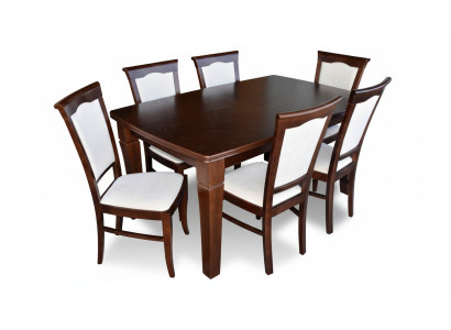 Designer Tisch + 6 Stuhl Set Garnituren Komplett Wohnzimmer Esszimmer