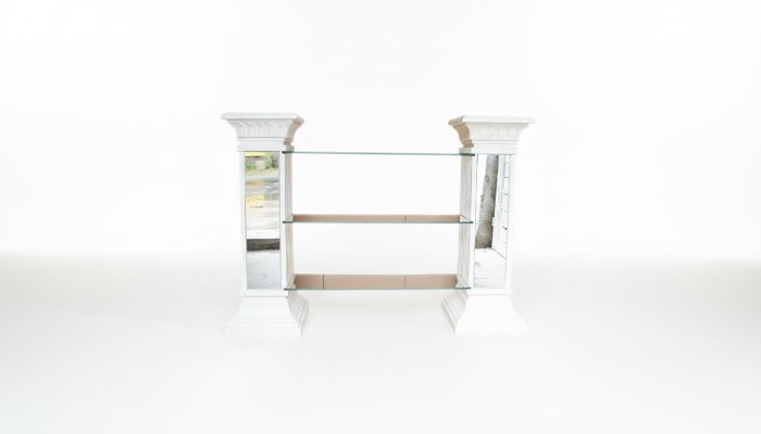 Design Regal XXL Vitrine Säule Vase Decovase Spiegel Dekoration Deco 1838 Neu