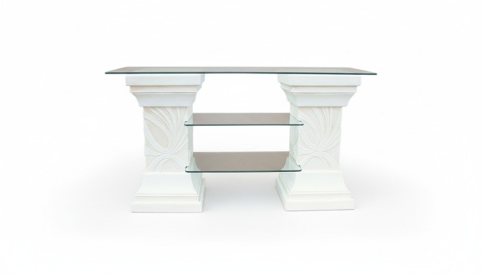 Design Vitrine Regal Glas Säule Vitrinen Regale TV Schrank Wohnzimmer 1841 Neu