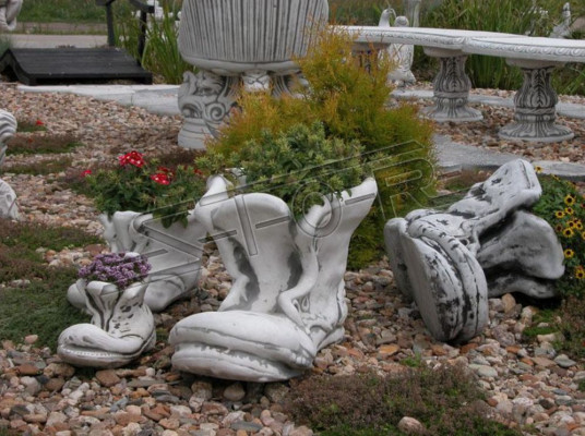 Blumenkübel Pflanz Kübel Natur Dekoration Figur Blumentöpfe Garten Vasen
