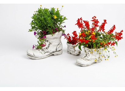 Blumenkübel Pflanz Kübel Natur Dekoration Figur Blumentöpfe Garten Vasen