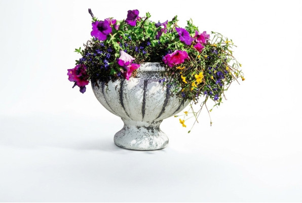 Blumenkübel Pflanz Kübel Dekoration Figur Blumentöpfe Natur Vasen Garten