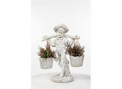 Figur Weiß Blumenkübel Pflanz Kübel Dekoration Figur Blumentöpfe Garten
