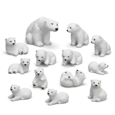 Eisbär Figur 18cm Statue Bär Garten Dekoration Figuren Statuen deko