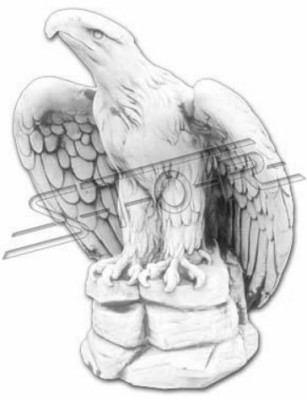 Garten Dekoration Adler Terrasse Stein Figuren Figur Statue Skulptur