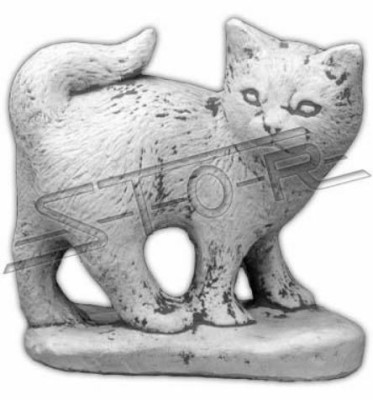 Garten Dekoration Katze Terrasse Stein Figuren Figur Deko Statue Skulptur 494