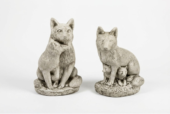 Garten Deko Fuchs Statue Skulptur Figuren Skulpturen Designer Figur