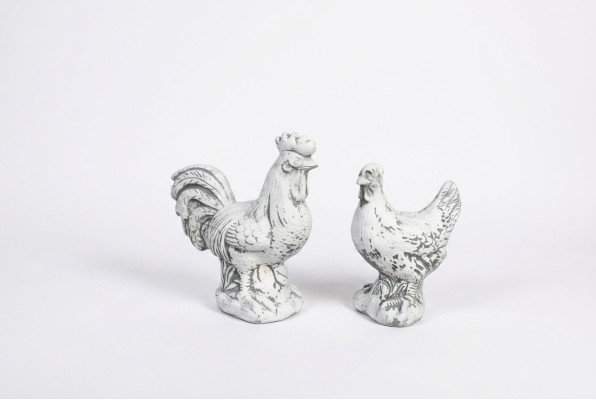 Garten Dekoration Huhn Terrasse Stein Figuren Figur Weiß Dekorative Statue
