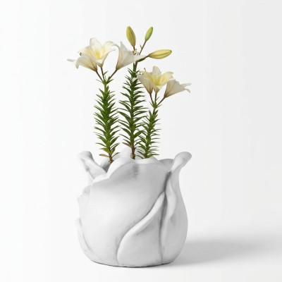 Blumenkorb Blumen Vase Gefäss Garten Terrasse Dekoration Statue