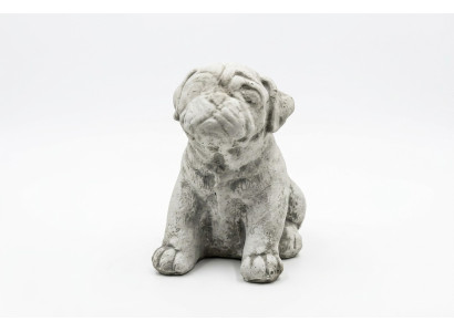 Garten Dekoration Hund Terrasse Stein Figur Figuren Weiß Dekorative Statue