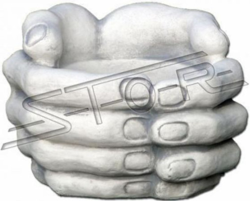 Design Blumentopf Top Planz Kübel Gefäß Töpfe Figur Dekor Hände Skulptur