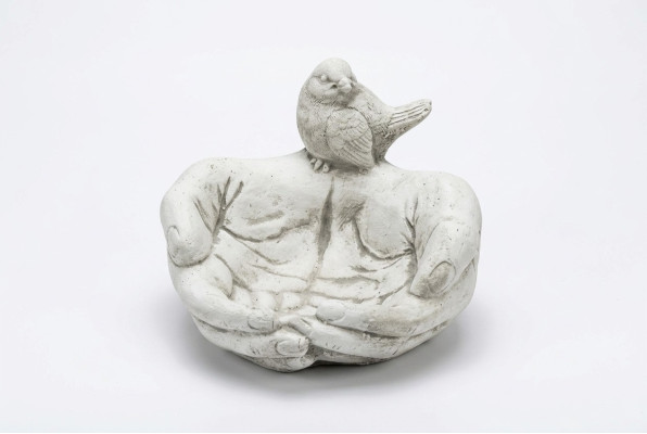 Vogel Tränke Skulptur Design Figur Statue Garten Dekor Figuren Statuen