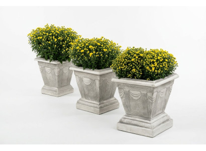 Figur Weiß Blumenkübel Pflanz Kübel Figur Dekoration Blumentöpfe Garten