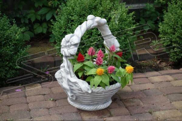 Blumenkübel Pflanz Kübel Dekoration Natur Garten Figur Vasen Blumentöpfe
