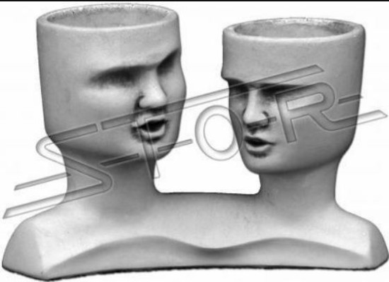 Designer Blumen Gefäß Pflanzen Kübel Blumenvase Vase Fressen