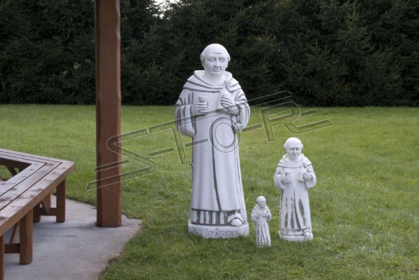 Garten Dekoration Mönch Statue Skulptur Figuren Skulpturen Designer
