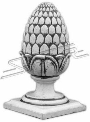 Gartenfigur Figur Stein Deko Garten Säule Skulptur Design Blume Abstrakt Neu