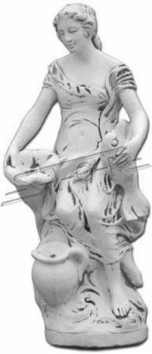 Dekoration Figur Frau Garten Designer Figuren Skulptur Weiß Skulpturen