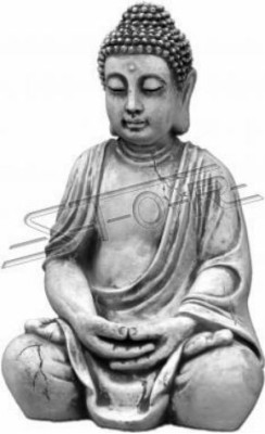 Figur Buddha Skulptur in Steinoptik. Große Skulptur für Dekorative Garten