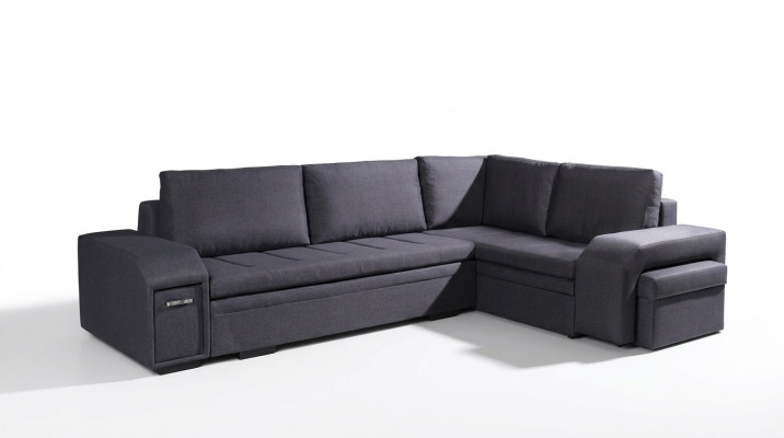 Polstersofa Loungesofa Couch Sitzgruppe Wohnzimmer mit Kissen Sofa L-Form Schlaf