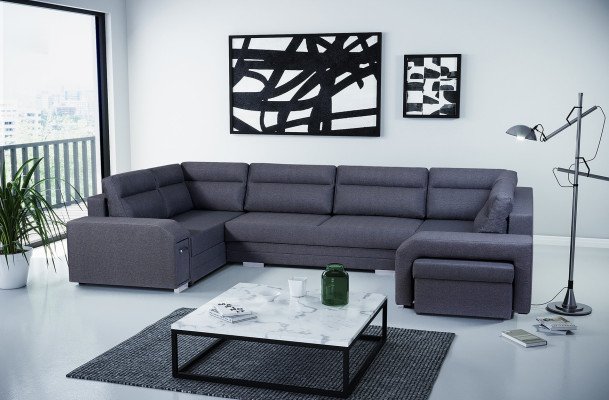 XXL Wohnlandschaft Ecksofa Sofa Couch Polster Garnitur Designer U-Form Ecke Neu
