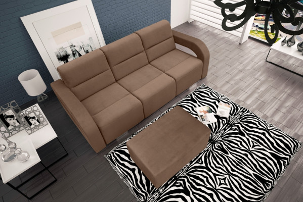 3 Sitzer Luxus Bank Sofa Couch Blau Wohnzimmer Kanzlei Möbel
