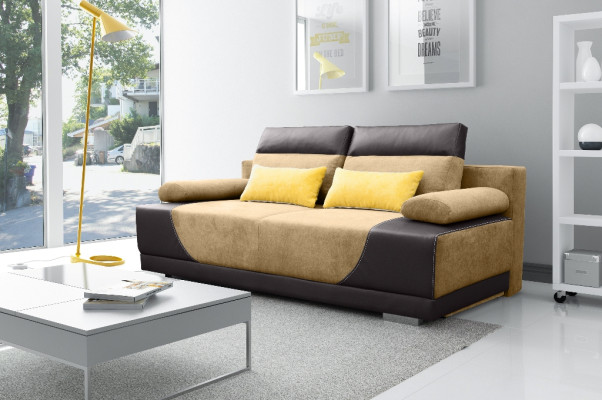 Schlafsofa Stoff Neu Garnitur Bettfunktion 3 Sitz Sofa Couch Textil Polster