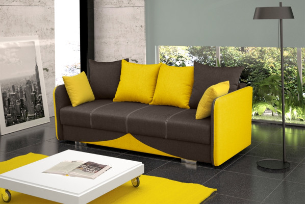 Textil Polster Stoff Garnitur Bettfunktion Schlafsofa Neu 3 Sitz Sofa Couch