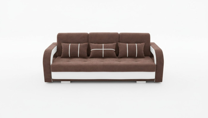 Sofa Couch Polster Sofas Couchen Schlafsofa Bettfunktion 3 Sitzer + Hocker Neu