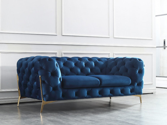 Luxus Textil Stoff Sofa Couch Polster Sitz 3+2 Garnitur Chesterfield Garnituren