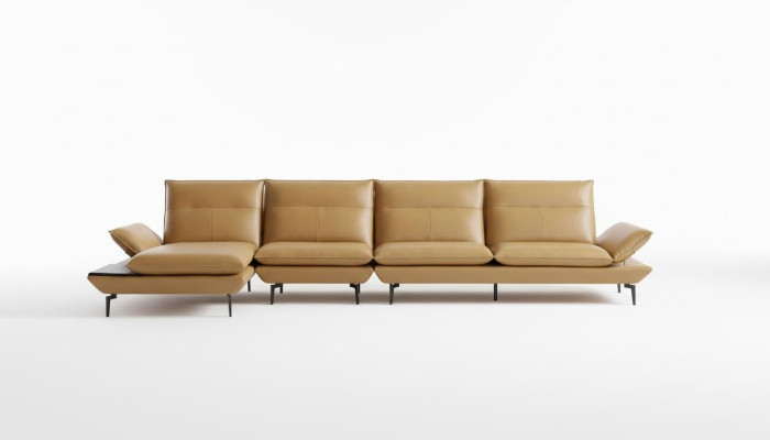 Eck Sitz Sofa Couch Designer Polster Ecke Wohn Landschaft Leder Couchen
