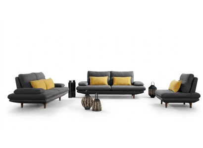 Sofa Couch Polster Sitz Design Garnitur 3+2+1 Textil Couchen Sofas Stoff