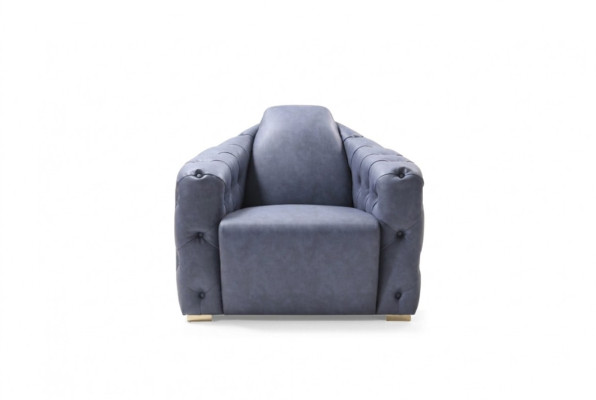 Italienische Disign Sofa 2x Einsitzer Couch Set 1+1 Sitz Polster Set Chesterfield Neu