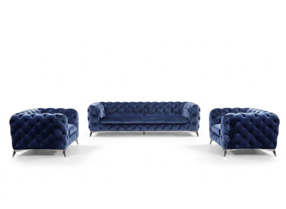 Sofa Chesterfield Couch Polster XXL Big Garnitur Textil 3+3 designer Couchen