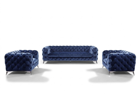 Italienische Sofa 2x Einsitzer Couch Set Polster Set Chesterfield Neu 1+1 Sitzer