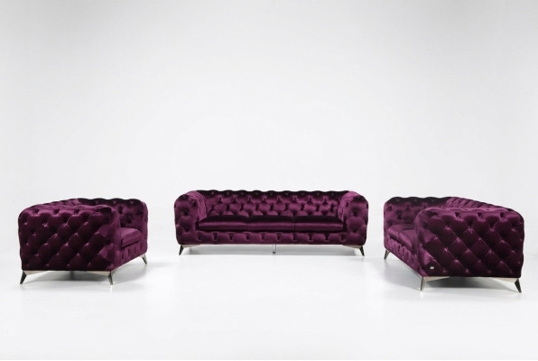 Sofa Chesterfield Couch Polster XXL Big Garnitur Textil 3+2+1 designer Couchen