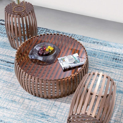 Couch Tisch Rund Tische Runde Sofa Metall Glas Beistell Designer