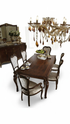 Klassische 4 Stühle Designer Stühle Holz Garnitur Italienische Esszimmer