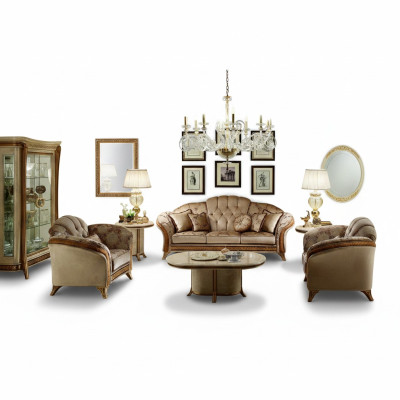 Sofagarnitur Sofa Couch 3 + 2 Wohnzimmer Designer Möbel Klassisch Barock