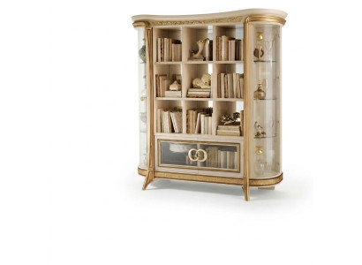 Bücherschrank Schrank Vitrine XXL Designer Möbel Luxus Barock Rokoko