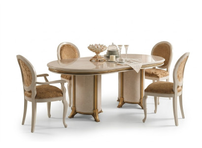 6 Stühle + Tisch Set Küche Designer Barock Rockoco klassisch Jugendstil