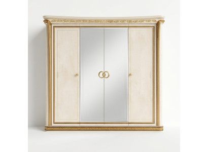 Kleiderschrank 4türig antik Barock Rokoko Jugendstil Möbel Schlafzimmer