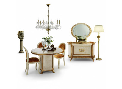 arredoclassic™ Luxus Klasse Möbel Esszimmer Rund Tisch Esstisch
