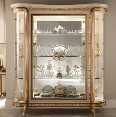 VITRINE Schrank Glasschrank Designer Möbel Barock Rokoko Deko Jugendstil
