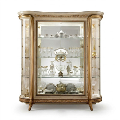 VITRINE Schrank Glasschrank Designer Möbel Barock Rokoko Deko Jugendstil